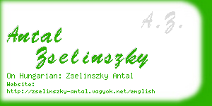 antal zselinszky business card